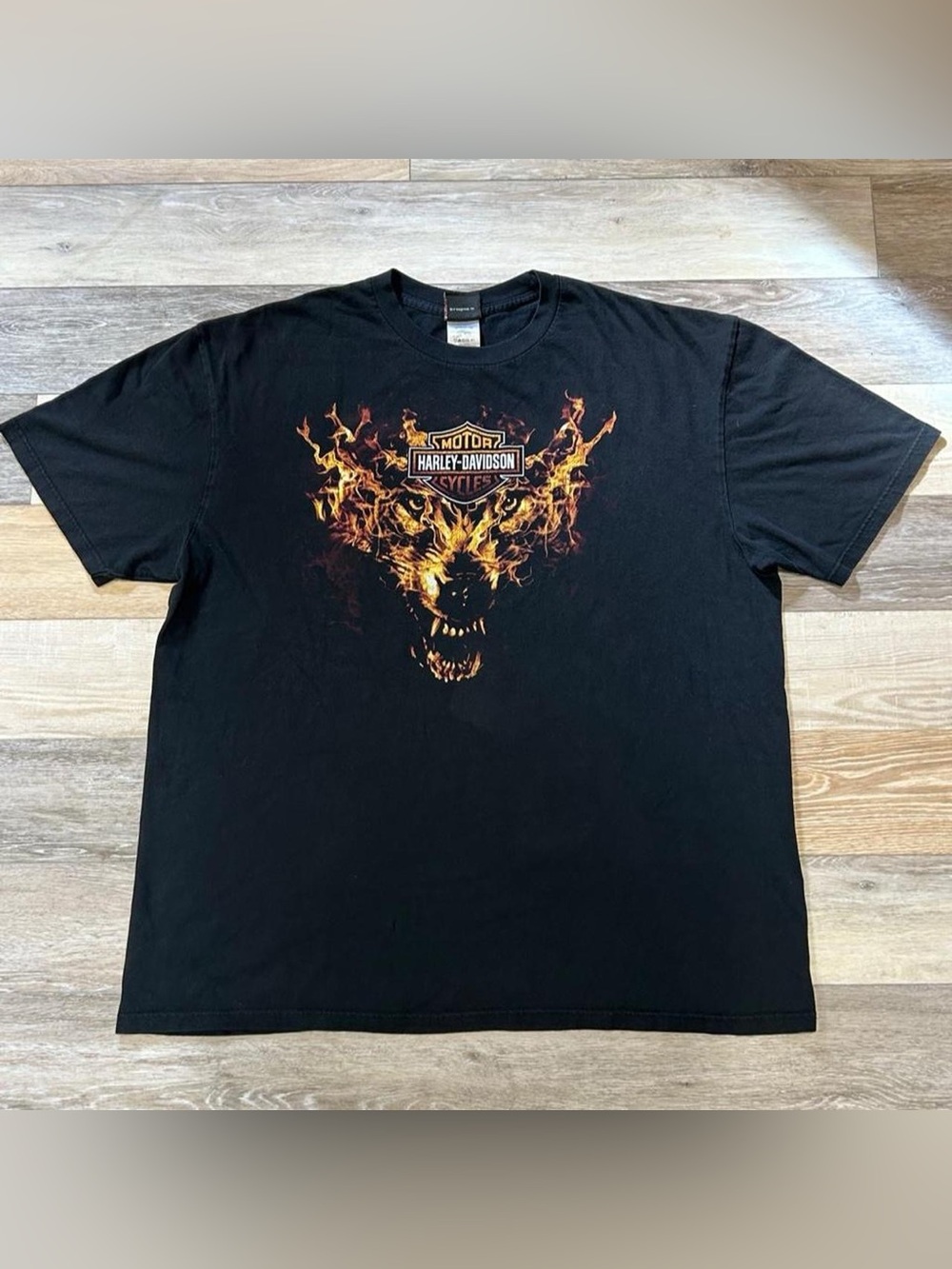 Harley-Davidson Black Flame Skull Graphic T-Shirt